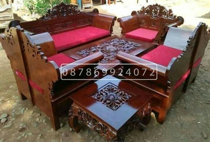 kursi tamu madura ukiran klasik kayu jati berkulitas 3211 seater